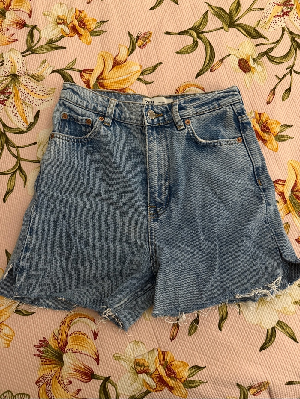 Zara Light Blue Denim Jean Shorts